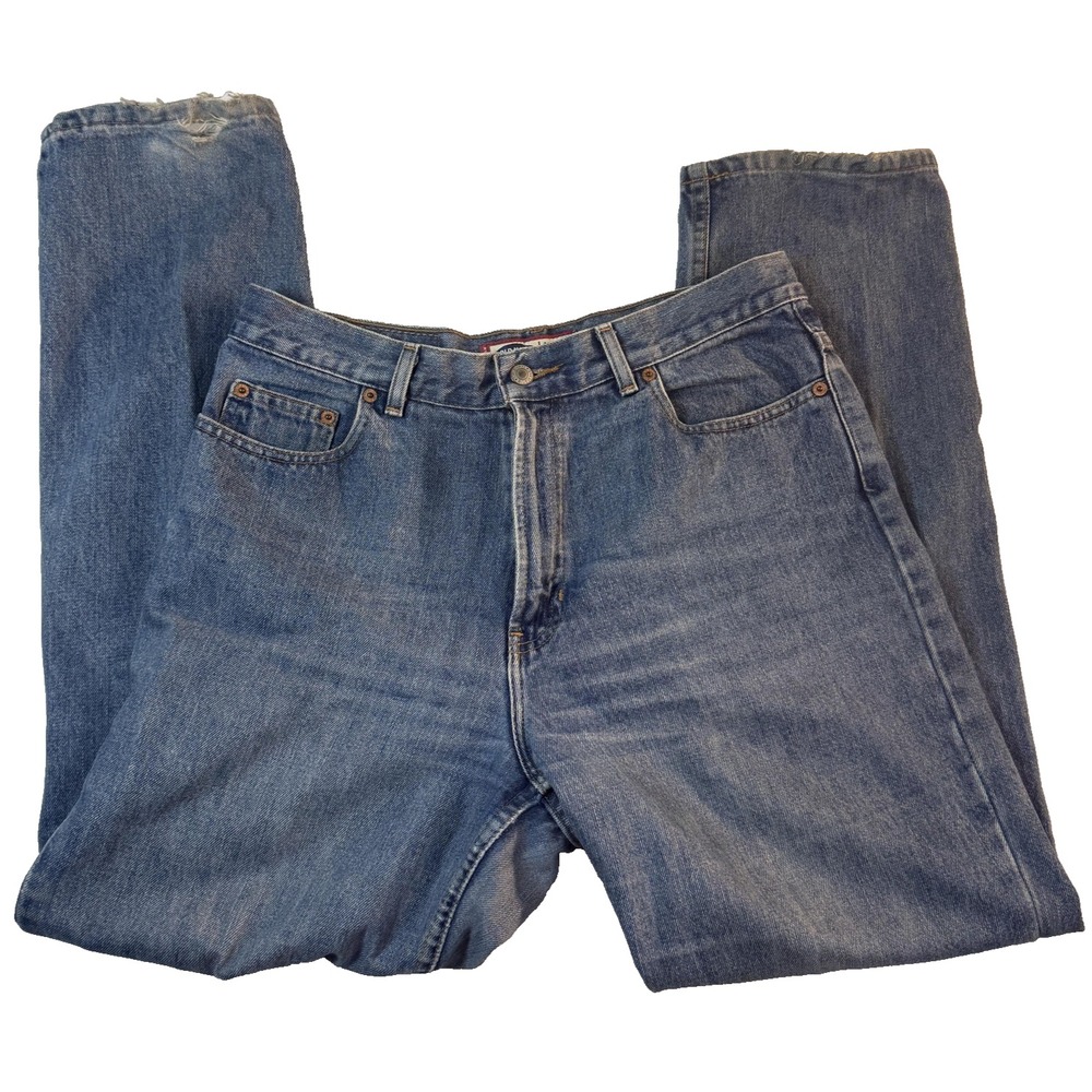 Vintage 2001 Old Navy Jeans Womens 12 Y2K Distressed 100% Cotton Denim